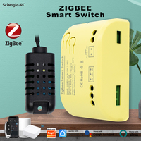Interrupteur intelligent Zigbee pour la température et l'humidité, 1 canal, minuterie, enregistrement des changements de température pour les aquariums, surveillance de la température de l'eau