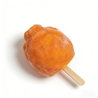OEM/ODM Sucettes glacées 3D en forme d'orange, enrobées de chocolat croustillant, aux saveurs de fruits, desserts glacés originaux, bâtonnets glacés au lait exotiques