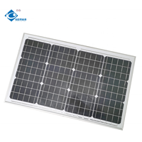 Panneau solaire portable 18V en verre laminé de sécurité, chargeur solaire 40W avec cadre en aluminium ZW-40W-18V
