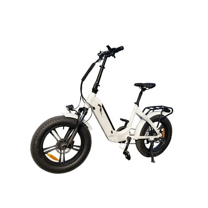 20 pollici passo attraverso fat tire beach cruiser bicicletta elettrica con pedali