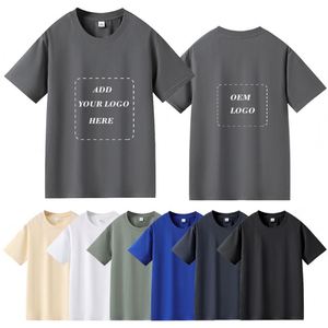High Quality Custom Logo 210Gsm Men's T Shirt Streetwear Cotton Polyester Oversized T-Shirt Gym Training Concerts Party T-Shirts - Product Image 1