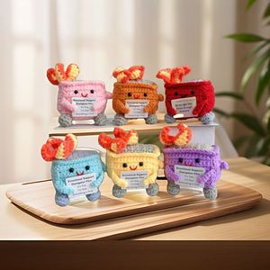 Handmade vui Mascot móc đồ trang trí len Cross Stitch Thùng rác Thùng rác dumpster búp bê tình cảm hỗ trợ Crochet Kit - Product Image 1