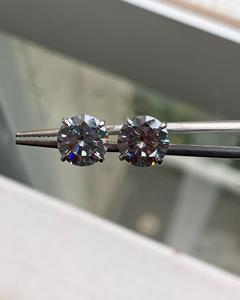 Luxury Premium 925 <b>Sterling</b> <b>Silver</b> Diamond <b>Stud</b> Earrings Elegant Brilliant Fine Jewelry Fashion Accessories for Women - Product Image 3