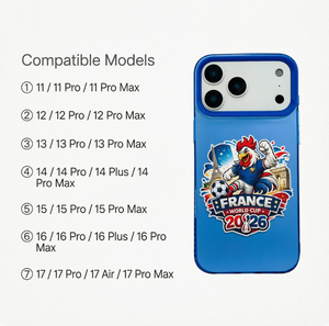 <span class=keywords><strong>Coque</strong></span> de téléphone anti-rayures motif Tour Eiffel et tournoi de football Blue <span class=keywords><strong>France</strong></span> Rooster pour <span class=keywords><strong>iPhone</strong></span> 17/15 Pro Max & Plus Series - Product Image 3