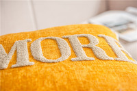 Housse de coussin décorative brodée en tissu doux, sur mesure en usine
