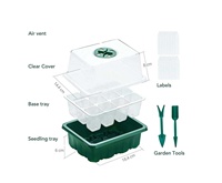Kit de Germination de Semences pour Jardinage – Lot de 10 Barquettes de Semis en Plastique – Plateaux de Démarrage pour Jeunes Pousses – Kit de Culture en Serre GreenGrow