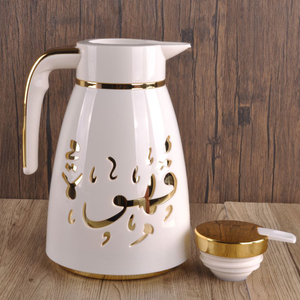 Thermos arabe Dallah Yoshan de qualité alimentaire, 11 couleurs, 1000 ml, revêtement doré, pot à thé et à café, isolation de luxe, flacon isotherme sous vide, théière - Product Image 3