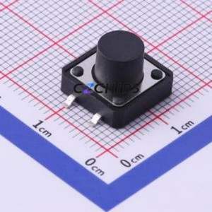 TS-1003S-BR08516 Tactile Switch SMD-4P,12x12mm Switch Single Pole Single Throw Round Button 1.6N Vertical Mount - Product Image 1