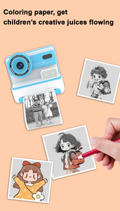 1080P Selfie <span class=keywords><strong>appareil</strong></span> <span class=keywords><strong>photo</strong></span> numérique 30MP HD filtre enfants caméra <span class=keywords><strong>thermique</strong></span> <span class=keywords><strong>impression</strong></span> <span class=keywords><strong>instantanée</strong></span> caméra d'enregistrement vidéo bricolage cadeau pour garçons et filles - Product Image 5