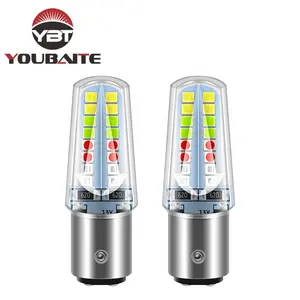 Motorfiets Strobe 1157 Led P21/5W Bay15d 1157 2835-32smd Rgb Auto Remlamp Led Staart Stop Licht 12V Knipperlicht