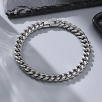 Pulsera de Cadena Cubana Simple Estilo Punk, Hecha a Mano, Impermeable, de Acero Inoxidable, Joyería de Moda para Mujeres y Hombres, Venta al por Mayor 2026