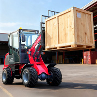Nueva Minicargadora W810 con Motor Kubota, Cargadora Frontal Compacta, Cargadora Agrícola Diésel de 2800 kg con Cabina Personalizada