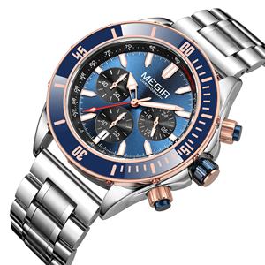 นาฬิกาโครโนกราฟควอตซ์แนวสปอร์ตของผู้ชาย megir 2226G นาฬิกาหรูมีดีไซน์ใหม่ขายส่ง - Product Image 2