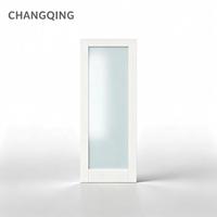 Porte intérieure moderne à 5 panneaux en composite, style Shaker, avec vitrage standard, pour la décoration d'appartements, surface finie