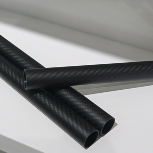 Tubo de Fibra de Carbono 100% Tejido Liso Teñido Anti-Tirones de Peso Medio para Uso Industrial - Product Image 3