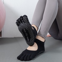 Nouvelle Arrivée Été ODM TOESOX Alternative Chaussettes de Sport Antidérapantes à Cinq Doigts, Sans Talon, Tie-Dye Dégradé pour Yoga