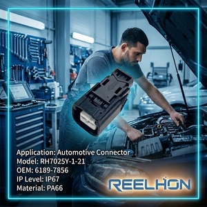 Arnés de cableado de <span class=keywords><strong>Cable</strong></span> de plástico resistente al agua hembra de 2 pines, carcasa eléctrica para coche, Conector de <span class=keywords><strong>Cable</strong></span> automático automotriz 6189-7856 - Product Image 3