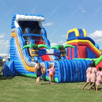 Toboggans gonflables d'extérieur pour enfants et adultes Toboggan gonflable de bâche Toboggan gonflable commercial avec piscine