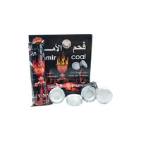 Charbon d'encens argenté rond à combustion rapide de 33mm bon prix charbon de bois de narguilé arabe