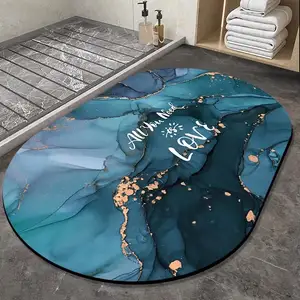 Pelle di lusso marchi Anti antiscivolo veloce assorbente veloce asciugatura rapida Fadt pavimento di design diatomee tappetino da bagno tappetini da bagno
