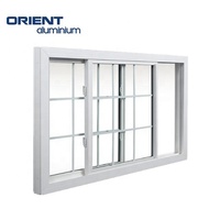 Ventanas correderas de aluminio con doble acristalamiento Ventanas de aluminio con persianas integradas Ventanas correderas de 3 vías de aluminio