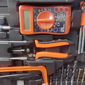 Kit d'outils électriques multifonction pour électricien avec perceuse au lithium – Ensemble d'outils électriques puissants - Product Image 1