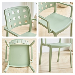 Chaises <span class=keywords><strong>de</strong></span> salle à manger en plastique pour la maison, style minimaliste avec dossier, populaires dans les cafés, chaises pour salons <span class=keywords><strong>de</strong></span> thé, chaises <span class=keywords><strong>de</strong></span> jardin - Product Image 5