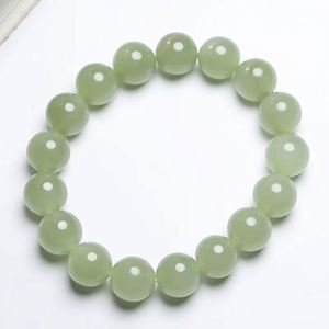 Chinese Style Green Agate Jade Stone <b>Beads</b> <b>Bracelet</b> Imitation Hetian Jade <b>Bracelet</b> <b>Men</b> Women's Aventurine Jade 8mm <b>Bracelet</b> - Product Image 1