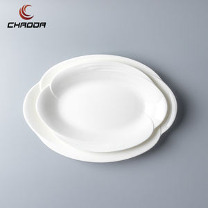 12-Inch Modern Restaurant Porcelain <strong>Serving</strong> Oval Platter with Large Stone Lines Ceramic <strong>Big</strong> <strong>Plate</strong> and Dinnerware Dishes - Product Image 5
