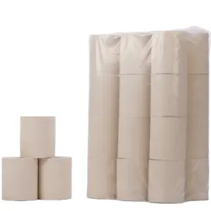 Etiqueta privada de papel higiénico desechable de bambú para uso doméstico