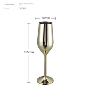 Mode 200ml Capacité 304 En Acier Inoxydable Gobelet Résistant Aux Chutes Verre À Vin Moderne Rouge Vin Bulle Boisson Froide En Plastique - Product Image 3