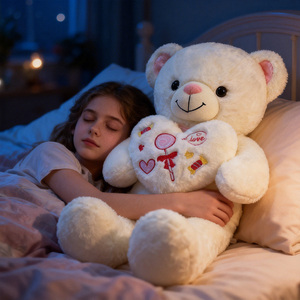 <span class=keywords><strong>Orsetto</strong></span> di peluche a forma di cuore rosa e viola HotSell, orsetti bianchi e beige, bambole di peluche, cuscino grande per San Valentino - Product Image 2