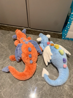 JellyC Dainty Sky Dragon Peluche Dragon Persimmon, Poupée Dragon Bleu, Coussin Animal Moelleux, Cadeau d'Anniversaire, Décoration d'Intérieur
