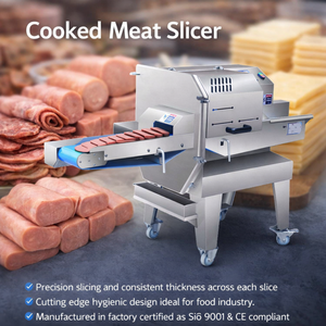 Machine de découpe CNC haute vitesse 200 pièces/min pour bacon, viande de bœuf, viande cuite, viande fumée, saucisses, fromage, jambon et rôti de bœuf - Product Image 1
