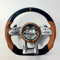 Volant en bois noir pour Mercedess Benzs W223 W212 W221 W222 C43 C63 E63 A45 GLA45 personnaliser les accessoires de voiture de volant