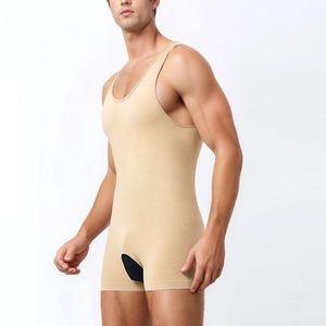 Faja Moldeadora de Cuerpo Completo para <span class=keywords><strong>Hombre</strong></span>, Bodysuit de Compresión con Abertura en la Entrepierna, Control de <span class=keywords><strong>Abdomen</strong></span>, Entrenador de Cintura, Ropa Interior Reductora para Hombres - Product Image 5