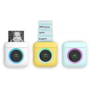 Mini Label Printer Sticker Mobile Phone Photo Printer Pocket Thermal Portable Wireless Mini Printer Learning Business Gifts