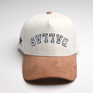 Nhà Máy Giá Sang Trọng Chất Lượng Cao Tùy Chỉnh In Thêu <span class=keywords><strong>Logo</strong></span> Hai-Tone Thể Thao Vải To Sợi Mũ Bóng Chày - Product Image 2