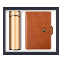 Coffret cadeau d'affaires 2 en 1 avec affichage de la température et flacon à vide pour carnet de notes Coffret cadeau personnalisé pour entreprise