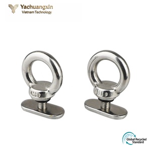 316 Stainless Steel Polished Finish <b>Hardware</b> Fastener Slide Rail Track Locking Ring for Kayak RV Tent Canoe Bag - Product Image 3