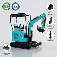 Mini-excavatrice sur chenilles de qualité fiable, pelle hydraulique, moteur haute puissance 22065W, garantie 1 an, pompe et engrenages.