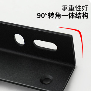Heavy Duty Wall Mount <b>Bracket</b> Black Painted Iron 300kg Load Capacity For Cabinet Bathroom Vanity Fixtures - Product Image 3