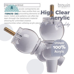 Pieds de meubles modernes nordiques de luxe en acrylique transparent pour lit, banc, console, armoire, canapé - Style nordique moderne - Product Image 4