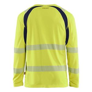 BLAKLADER - 359910133389XXXL Hi-Vis Camiseta de manga larga con protección UV Hi-vis Amarillo/azul marino ROPA DE TRABAJO A La HI-VIS - Product Image 2