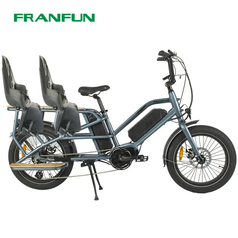 FRANFUN Long Range Pin Kép Xe Đạp Điện Cho Gia Đình Ebike Với Ghế Trẻ Em