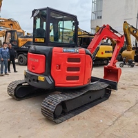 Mini-excavatrice Hitachi ZX55USR-5A d'occasion du Japon, conforme CE EPA, 5,5 tonnes, moteur et pompe 95 % neufs, garantie 12 mois pour usage domestique/verdier