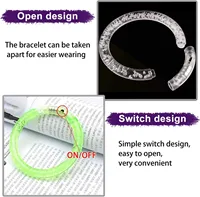 Nicro prix usine nouvel an noël néon fête fournitures éclairer acrylique bâtons lumineux accessoire créatif LED Bracelet lumineux