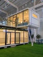 Maison préfabriquée moderne à 2 étages prête à être expédiée, maison en conteneur, cabane en verre, villa modulaire