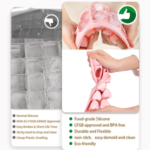 Stampi per cubetti <span class=keywords><strong>di</strong></span> <span class=keywords><strong>ghiaccio</strong></span> in Silicone a forma <span class=keywords><strong>di</strong></span> <span class=keywords><strong>cuore</strong></span> a 10 cavità con Logo personalizzato per cubetti <span class=keywords><strong>di</strong></span> <span class=keywords><strong>ghiaccio</strong></span> <span class=keywords><strong>di</strong></span> cioccolato facile rilascio - Product Image 3