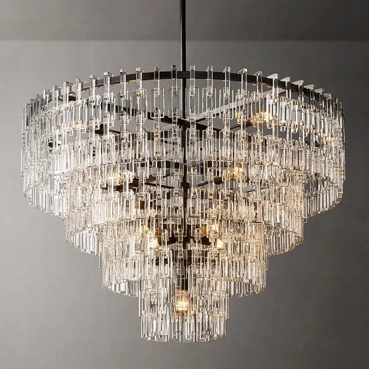 Lamp Manufacturer Custom Modern Luxury Ceiling Crystal Chandelier Light Indoor Led Pendant Restoration Lighting